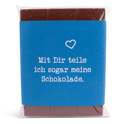 Schokolade "Mit Dir teile ich sogar meine Schokolade" - meinherzschlag.de