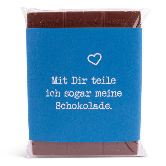 Schokolade "Mit Dir teile ich sogar meine Schokolade" - meinherzschlag.de