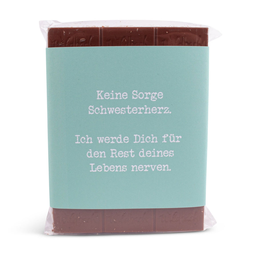 Schokolade "Schwesterherz" - meinherzschlag.de