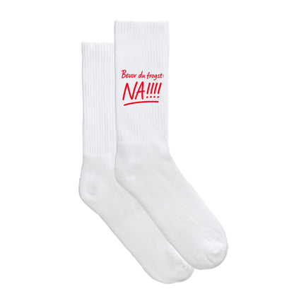 Sportsocken "Bevor Du frogst: NA!!!" - meinherzschlag.de