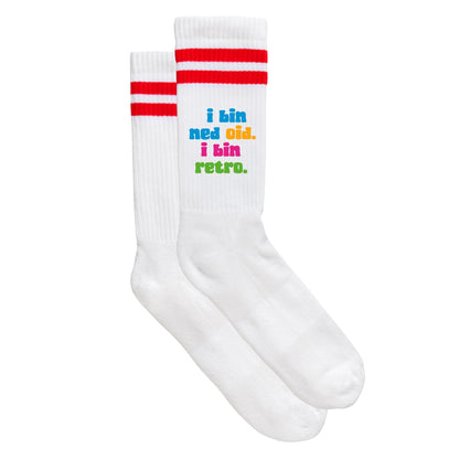 Sportsocken "I bin ned oid. I bin retro." - meinherzschlag.de