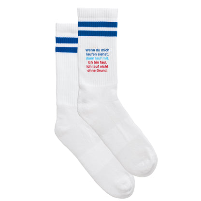 Sportsocken "Ich bin faul"