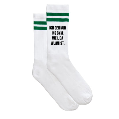 Sportsocken "WLAN im Gym" - meinherzschlag.de