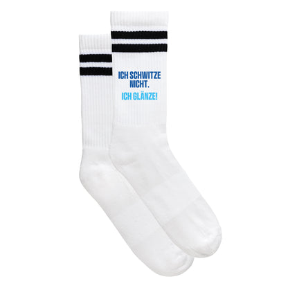 Sportsocken "Ich schwitze nicht. Ich glänze." - meinherzschlag.de