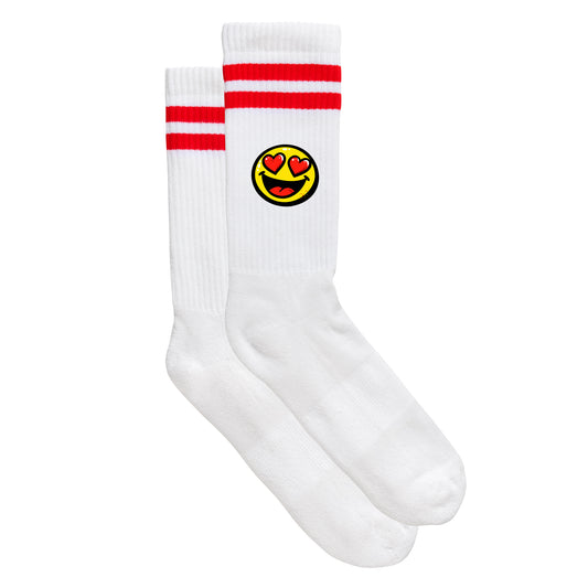 Smiley-Sportsocken "Herzaugen"