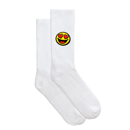 Smiley-Sportsocken "Herzaugen"