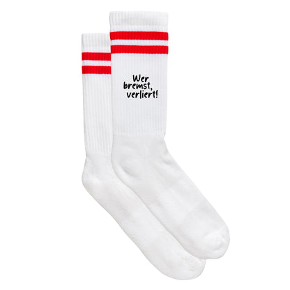 Sportsocken "Wer bremst, verliert!"