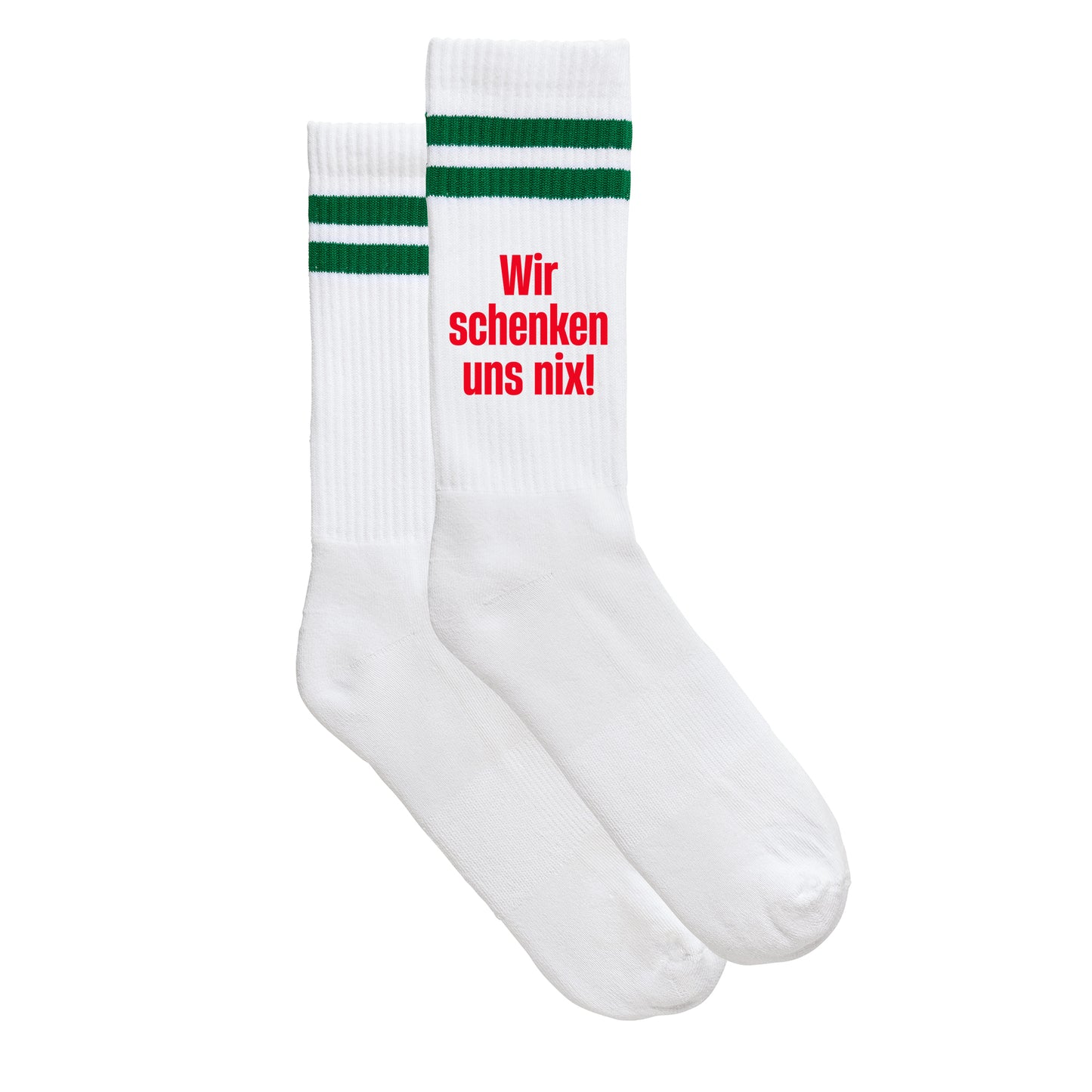 Sportsocken "Wir schenken uns nix!" - meinherzschlag.de