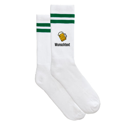 Sportsocken "Bier mit Wunschname"