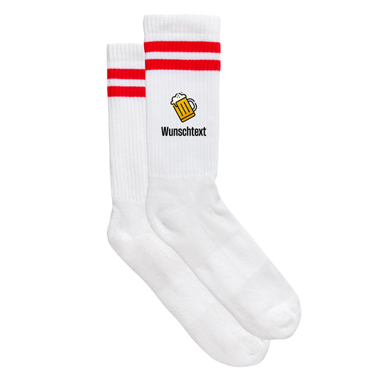 Sportsocken "Bier mit Wunschname"
