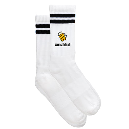 Sportsocken "Bier mit Wunschname"