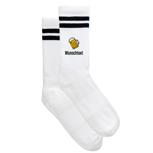 Sportsocken "Bier mit Wunschname"