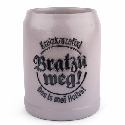 Steinkrug "Bratzn weg!" - meinherzschlag.de