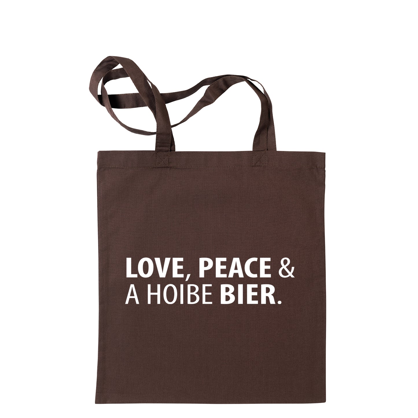 Tasche "Love, Peace & A Hoibe Bier" - meinherzschlag.de