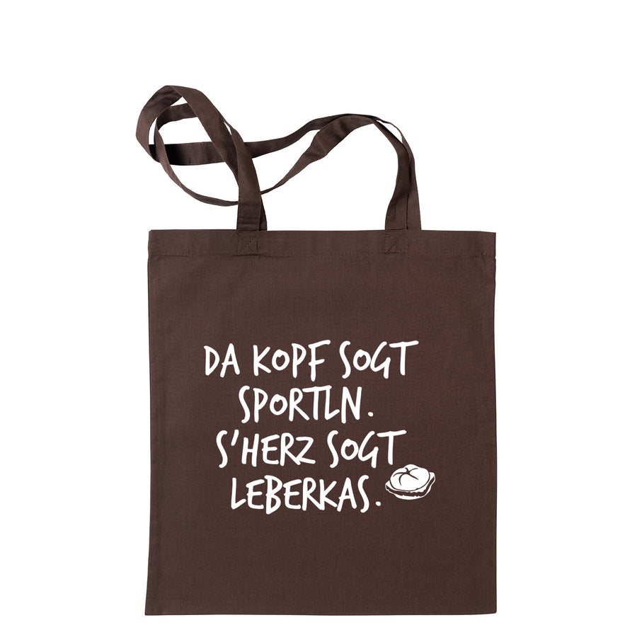 Tasche "s'Herz sogt Leberkas" - meinherzschlag.de