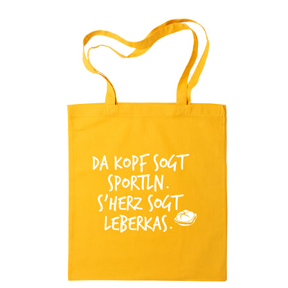 Tasche "s'Herz sogt Leberkas" - meinherzschlag.de