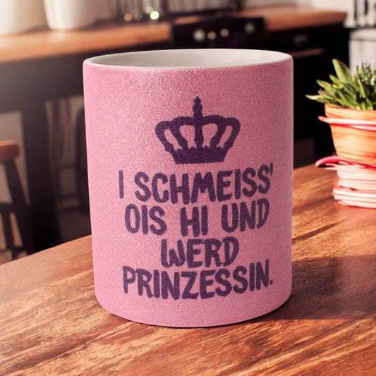 Glitzertasse "Prinzessin" - meinherzschlag.de