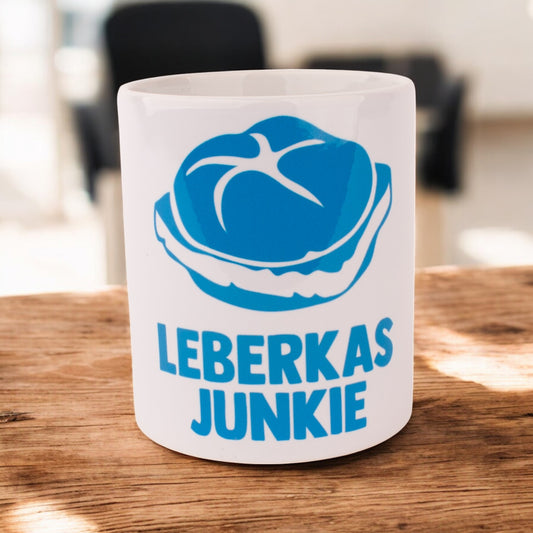 Tasse "Leberkas Junkie" - meinherzschlag.de