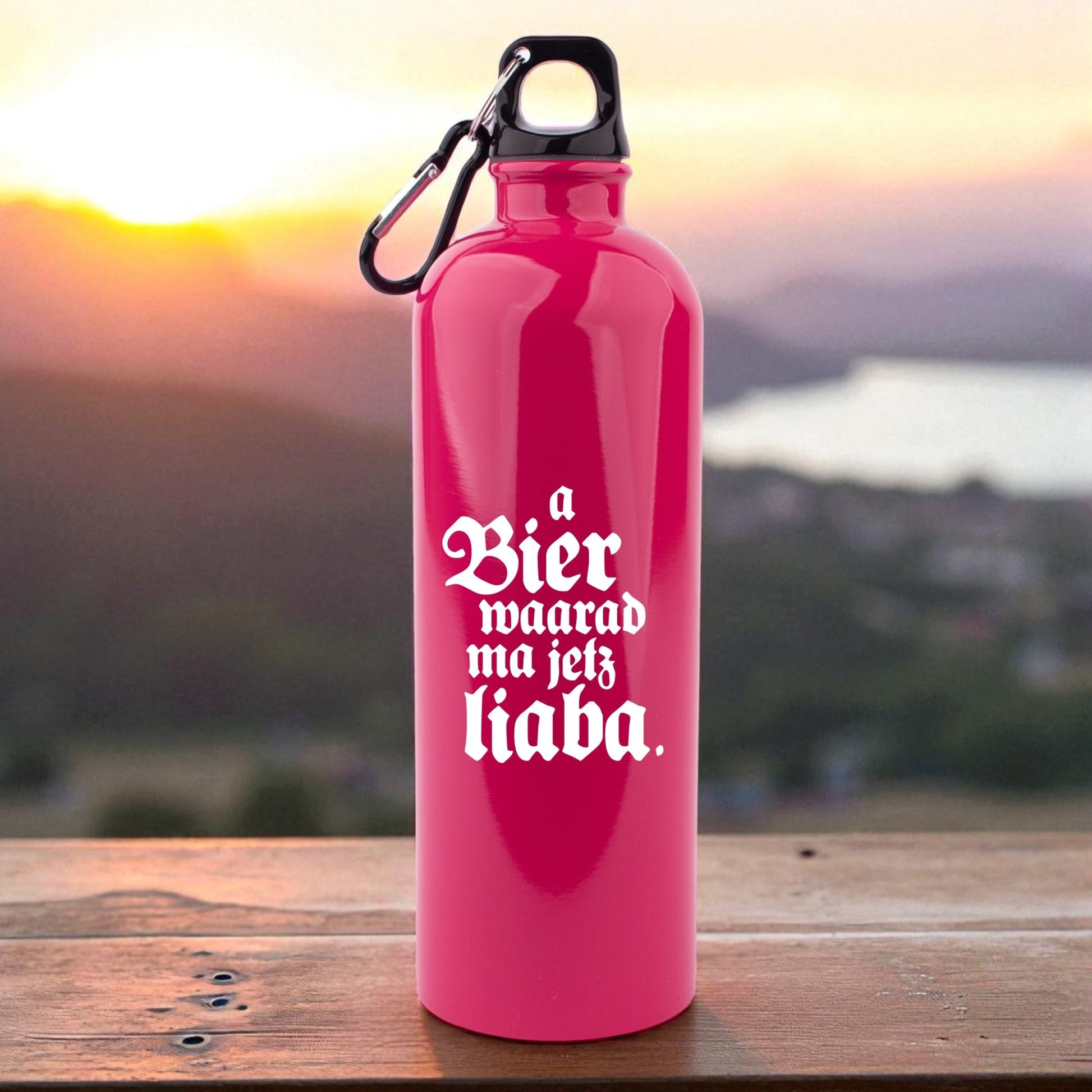 Edelstahl - Trinkflasche "A Bier waarad ma jetz liaba!" - meinherzschlag.de