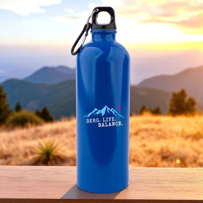 Edelstahl - Trinkflasche "Berg. Life. Balance." - meinherzschlag.de