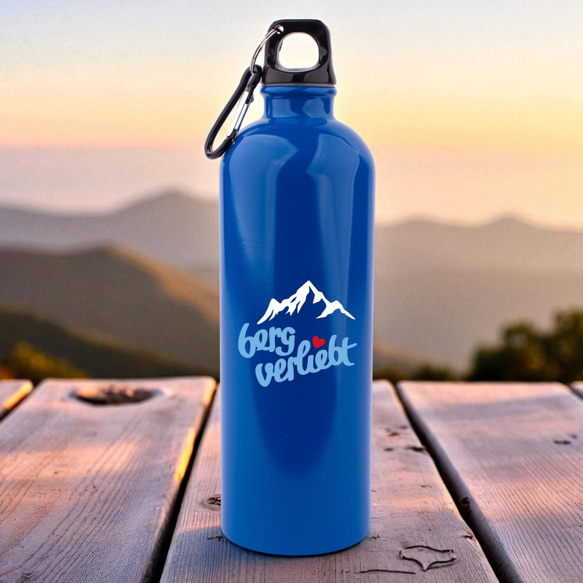 Edelstahl - Trinkflasche "bergverliebt" - meinherzschlag.de