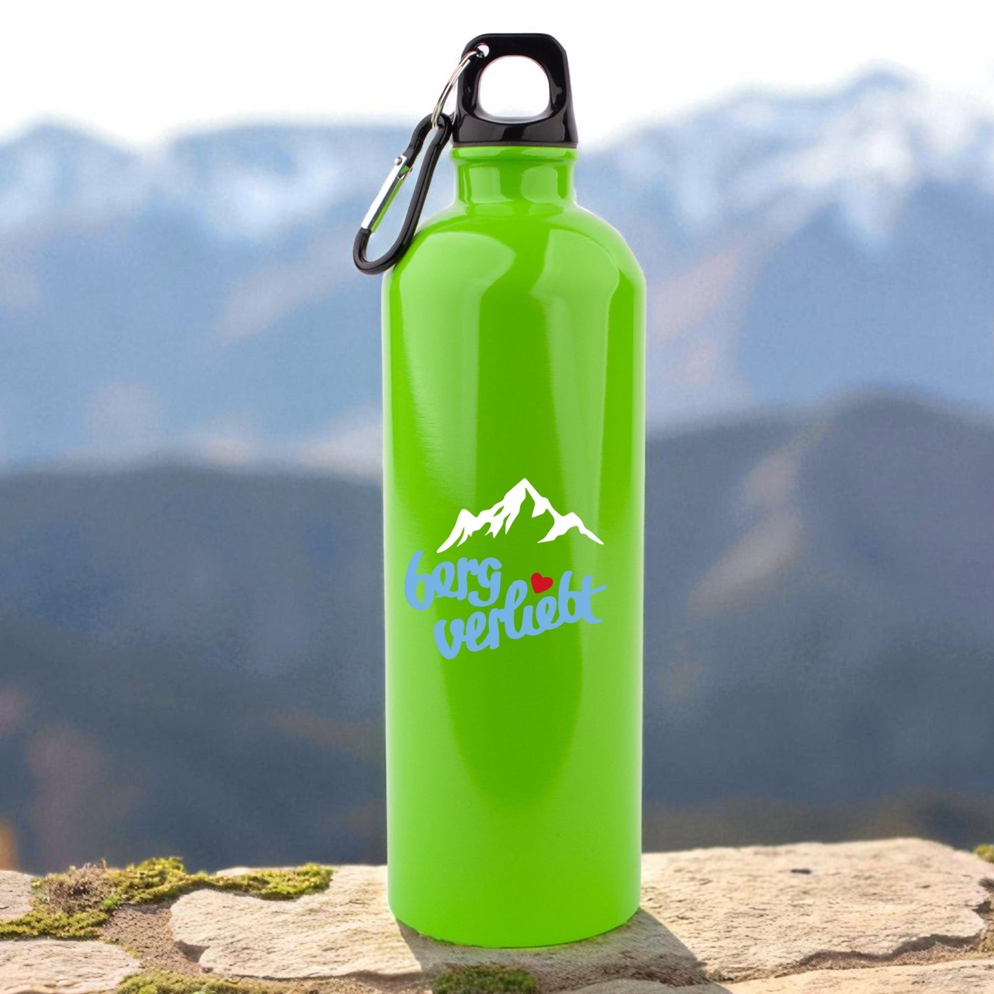 Edelstahl - Trinkflasche "bergverliebt" - meinherzschlag.de