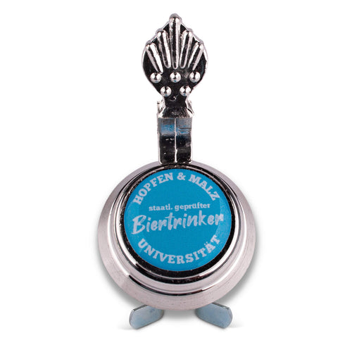 Bierflaschen Zinndeckel "Staatl. geprüfter Biertrinker" - meinherzschlag.de